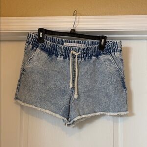 Tinseltown Light Blue Jean Shorts with Drawstring